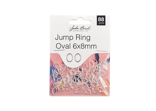 Jump Ring Oval 8x6mm Silver 88pcs