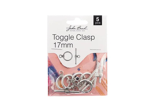 Toggle Clasp 17mm Antique Silver 5pcs