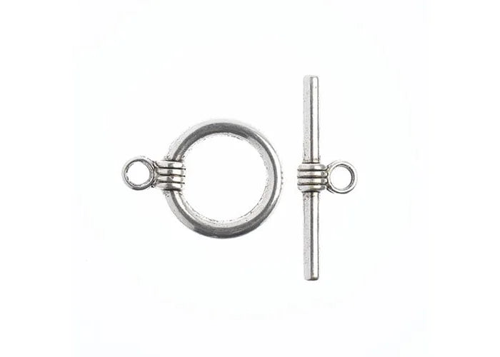 Toggle Clasp 17mm Antique Silver 5pcs