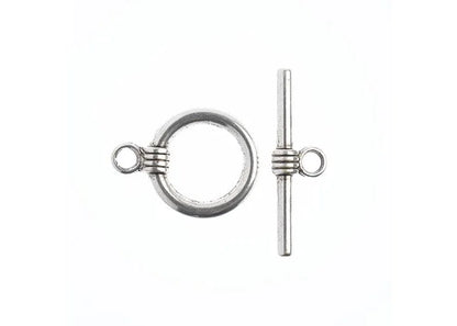 Toggle Clasp 17mm Antique Silver 5pcs