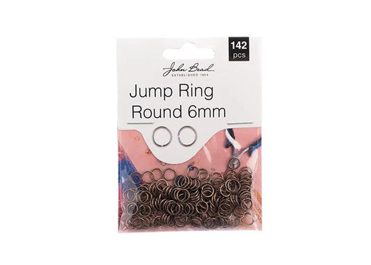 Jump Ring Round 6mm Antique Copper 142pcs