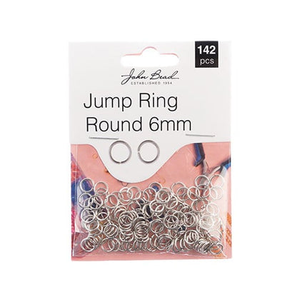 Jump Ring Round 6mm Antique Silver 142pcs