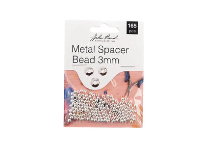 Metal Spacer Bead 3mm Silver 165pcs