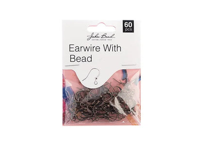 Earwire w/ Bead Antique Copper 60pcs
