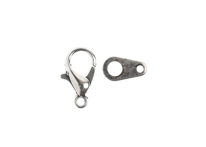 Lobster Clasp Set 12mm Antique Silver 10pcs