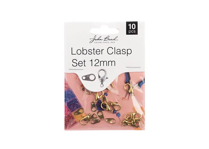 Lobster Clasp Set 12mm Antique Gold 10pcs