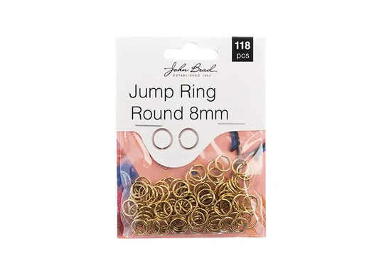 Jump Ring Round 8mm Antique Gold 118pcs