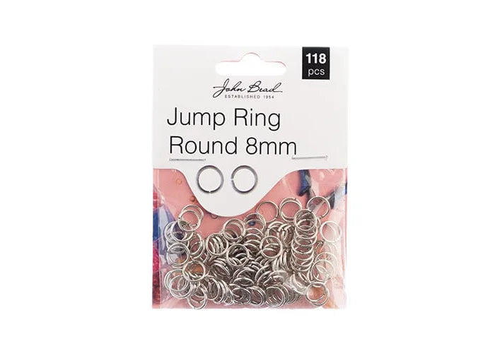 Jump Ring Round 8mm Antique Silver 118pcs