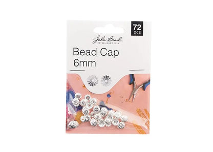 Bead Cap 6mm Silver 72pcs