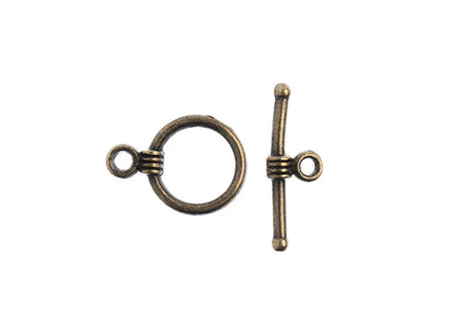 Toggle Clasp 11mm Antique Brass 9pcs