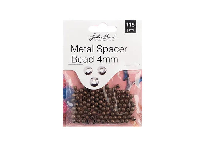 Metal Spacer Bead 4mm Antique Copper 115pcs