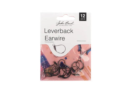 Earwire Leverback (apx 15mm) Antique Copper 12pcs