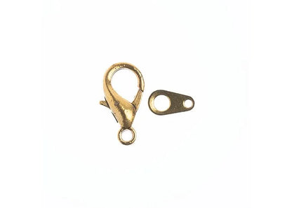 Lobster Clasp Set 15mm Antique Gold 6pcs