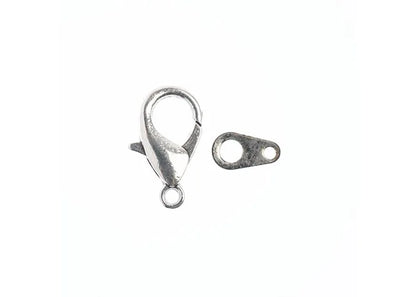 Lobster Clasp Set 15mm Antique Silver 6pcs