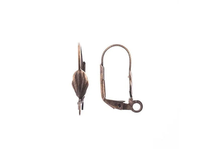 Earwire Leverback (apx 19mm) Antique Copper 10pcs