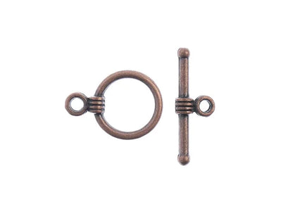 Toggle Clasp 11mm Antique Copper 9pcs
