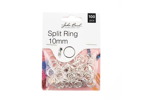 Split Ring 10mm Silver 100pcs
