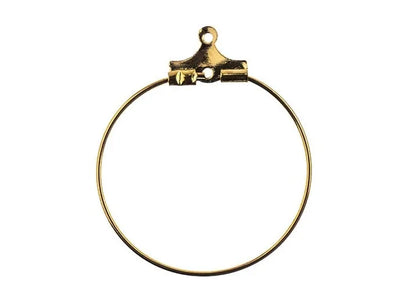 Earring Hoop Medium (apx 25mm) Gold 12pcs