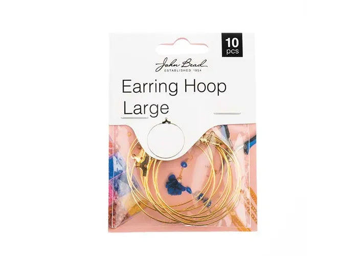 Earring Hoop Large (apx 38mm) Gold 10pcs