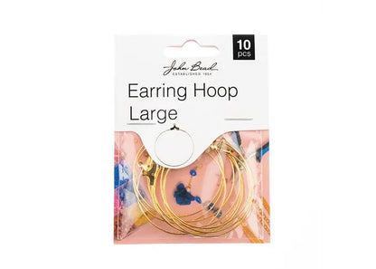 Earring Hoop Large (apx 38mm) Gold 10pcs
