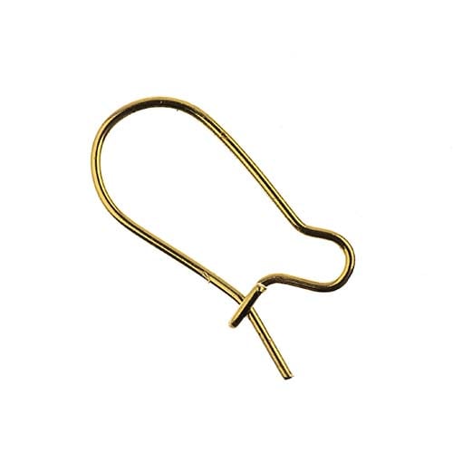 Earwire Kidney (apx 19x10mm) Gold 46pcs