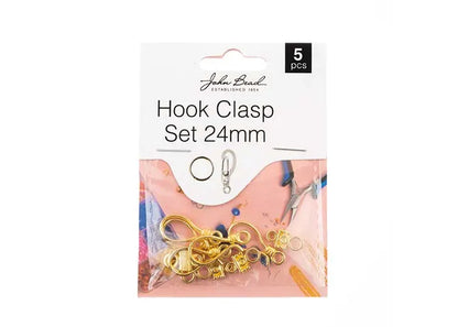 Hook Clasp Set 24mm Gold 5pcs