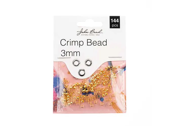 Crimp Bead 3mm Gold 144pcs