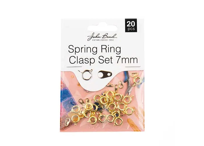 Spring Ring Set 7mm Gold 20pcs