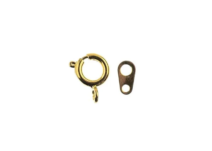 Spring Ring Set 7mm Gold 20pcs
