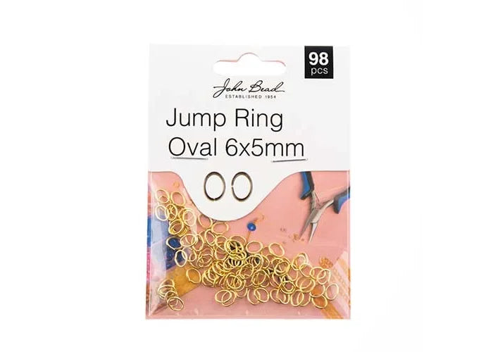 Jump Ring Oval 6x5mm Gold 98pcs