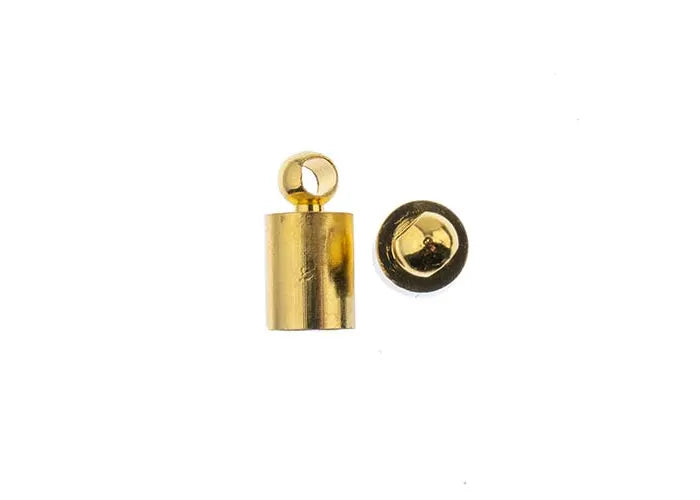 Cord End Cap 4.5x9mm Gold 12pcs