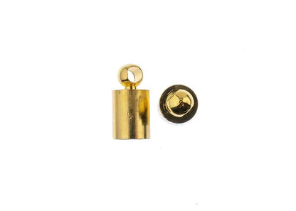 Cord End Cap 4.5x9mm Gold 12pcs