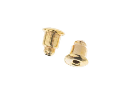 Earring Bullet Clutch 4.5x5mm Gold 10pcs
