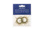 Beadwork Findings Gold Pendant Sun 42x45mm 2pcs