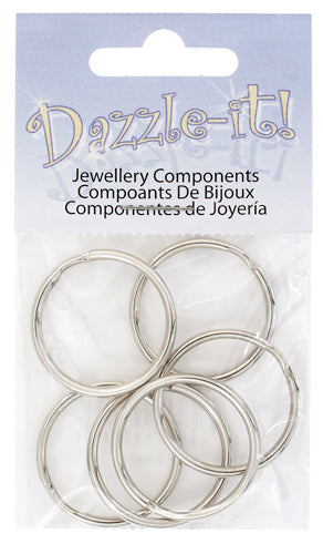 Split Rings 25mm Silver - 6pcs