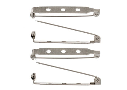 Bar Pins 1.5in Silver - 4pcs