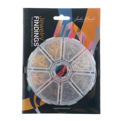 Findings - Assortment Round 8 Slots Earwires 240pcs