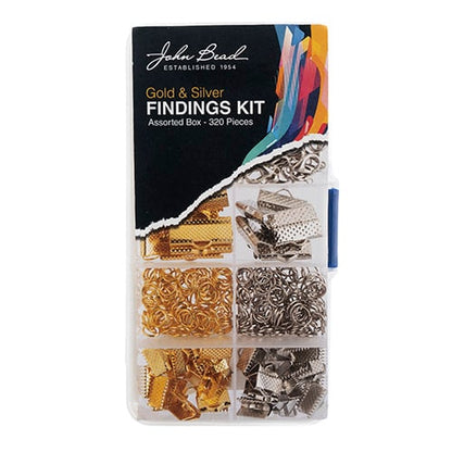 Findings - Assortment Box 10 Slots Gold/Silver 320pcs