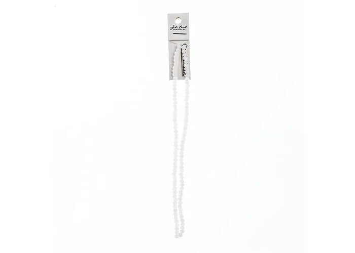 Crystal Lane DIY Rondelle 2 Strand 7in (apx110pcs) 3x4mm Opaque White Matt AB