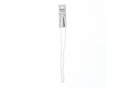 Crystal Lane DIY Rondelle 2 Strand 7in (apx110pcs) 3x4mm Opaque White Matt AB