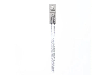 Crystal Lane DIY Rondelle 2 Strand 7in (apx110pcs) 3x4mm Transparent Half Silver Iris