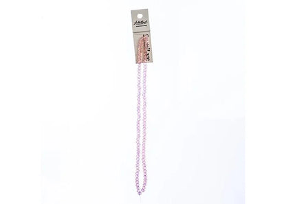 Crystal Lane DIY Rondelle 2 Strand 7in (apx110pcs) 3x4mm Transparent Pink AB