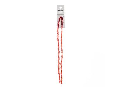 Crystal Lane DIY Rondelle 2 Strand 7in (apx110pcs) 3x4mm Transparent Red AB