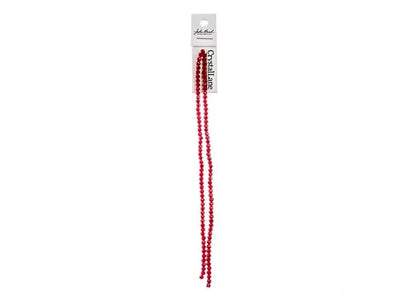 Crystal Lane DIY Rondelle 2 Strand 7in (apx110pcs) 3x4mm Opaque Red