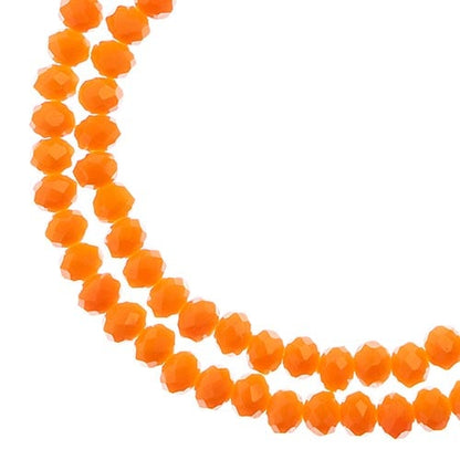 Crystal Lane DIY Rondelle 2 Strand 7in (apx110pcs) 3x4mm Opaque Orange
