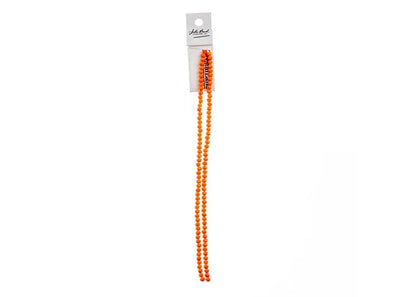 Crystal Lane DIY Rondelle 2 Strand 7in (apx110pcs) 3x4mm Opaque Orange