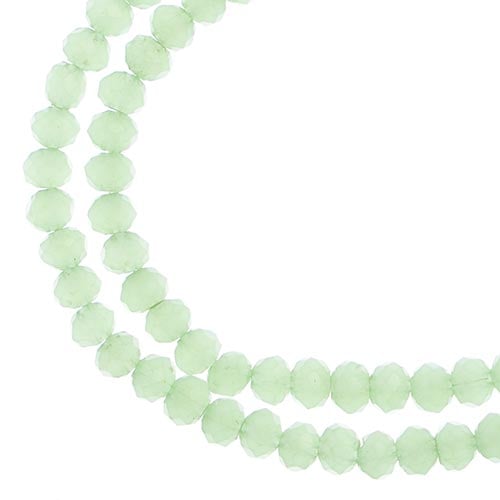Crystal Lane DIY Rondelle 2 Strand 7in (apx110pcs) 3x4mm Opaque Light Green