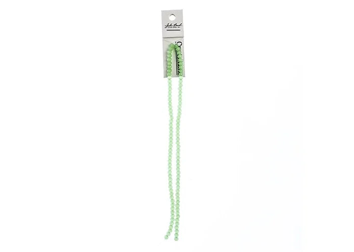 Crystal Lane DIY Rondelle 2 Strand 7in (apx110pcs) 3x4mm Opaque Light Green
