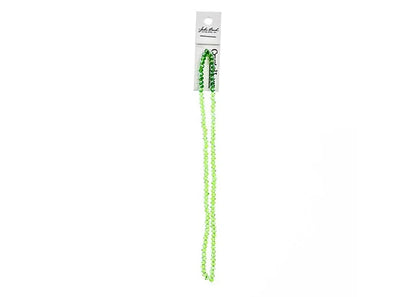 Crystal Lane DIY Rondelle 2 Strand 7in (apx110pcs) 3x4mm Transparent Green AB