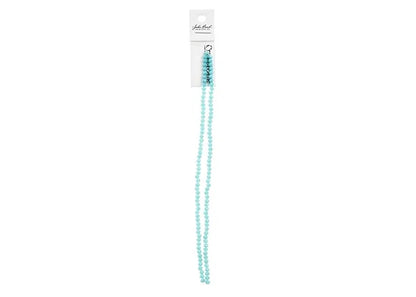Crystal Lane DIY Rondelle 2 Strand 7in (apx110pcs) 3x4mm Opaque Turquoise Blue